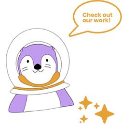 Jackie the Otter, the logo for AggieFiction.